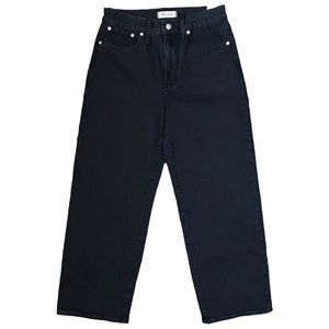 NWT Madewell Perfect Vintage Wide-Leg Jean in Belmere Wash High Waist Black